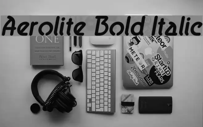 Aerolite Bold Italic Font examples