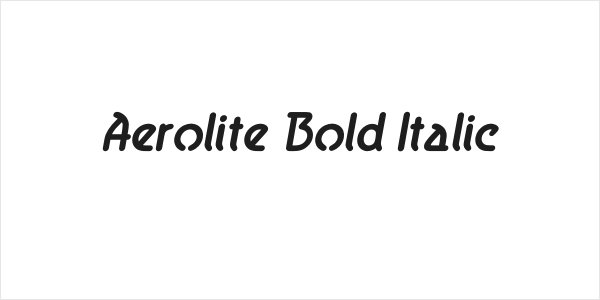 Aerolite Bold Italic Logo