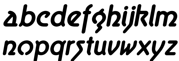 Aerolite Bold Italic Font LOWERCASE