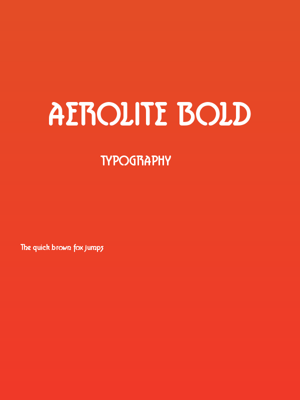 Aerolite Bold Poster