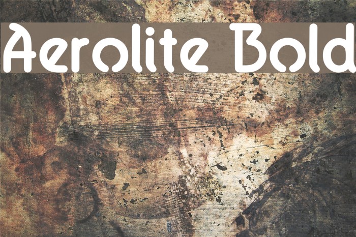 Aerolite Bold Font examples