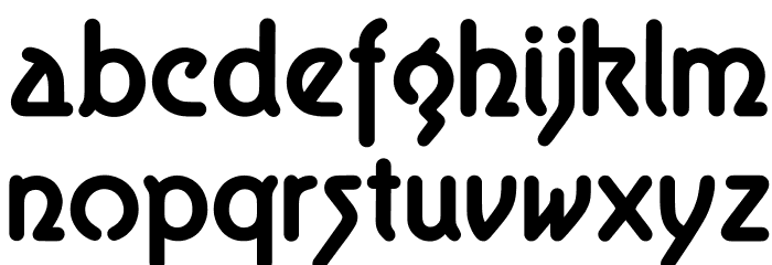 Aerolite Bold Font LOWERCASE
