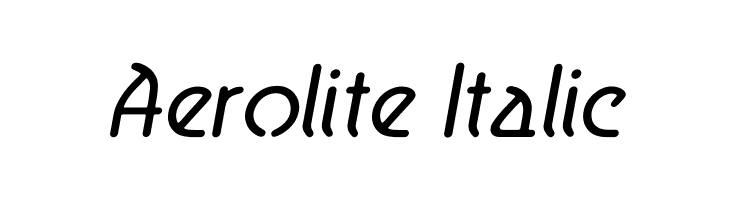 Aerolite Italic Fonte