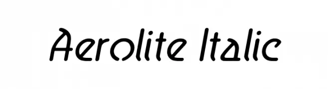 Aerolite Italic  تنزيل الخطوط