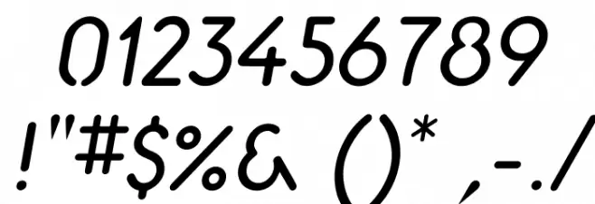 Aerolite Italic Font OTHER CHARS