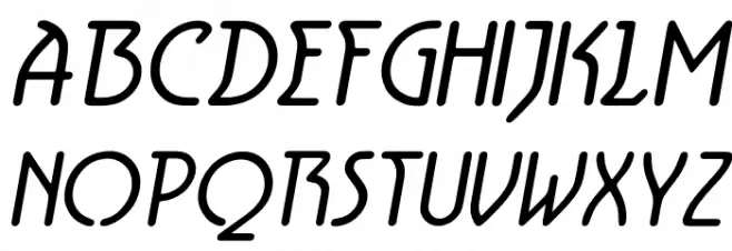 Aerolite Italic 字体 大写