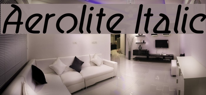 Aerolite Italic Font examples
