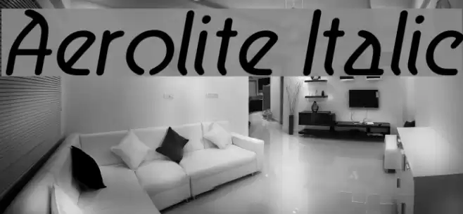 Aerolite Italic Font examples