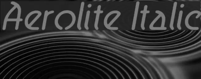 Aerolite Italic Font examples