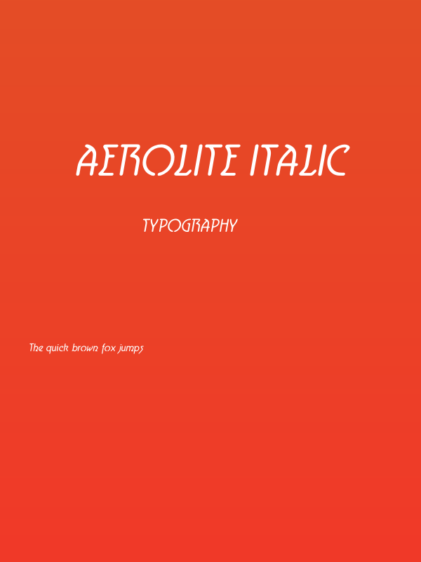 Aerolite Italic Poster