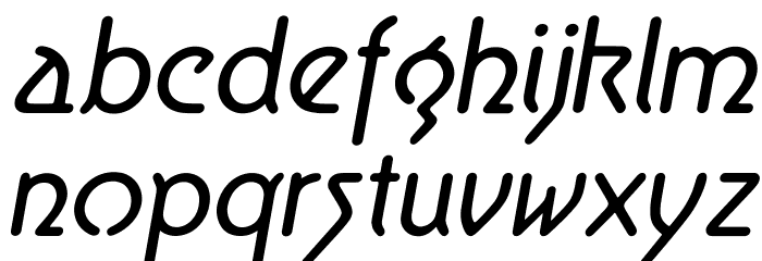 Aerolite Italic Font LOWERCASE
