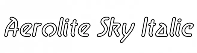 Aerolite Sky Italic  تنزيل الخطوط