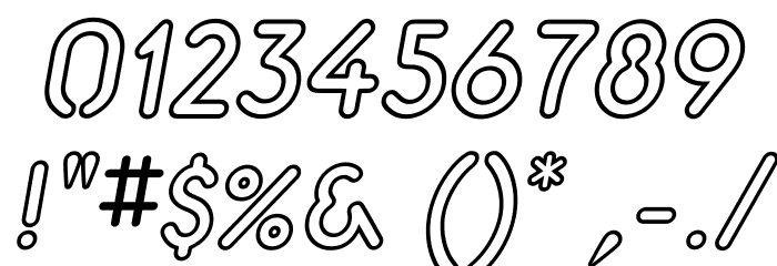 Aerolite Sky Italic Font OTHER CHARS