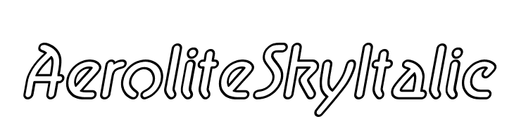 Aerolite Sky Italic  les polices de caractères gratuit tlcharger
