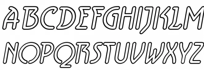 Aerolite Sky Italic Caratteri MAIUSCOLE