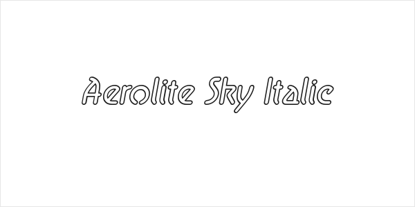 Aerolite Sky Italic Logo