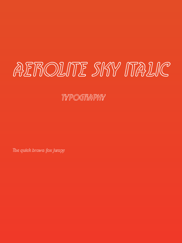 Aerolite Sky Italic Poster