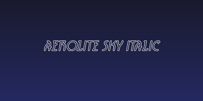 Aerolite Sky Italic Social Header