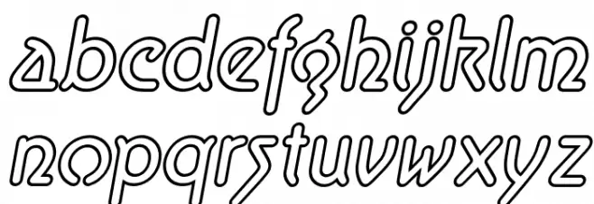 Aerolite Sky Italic Caratteri MINUSCOLO