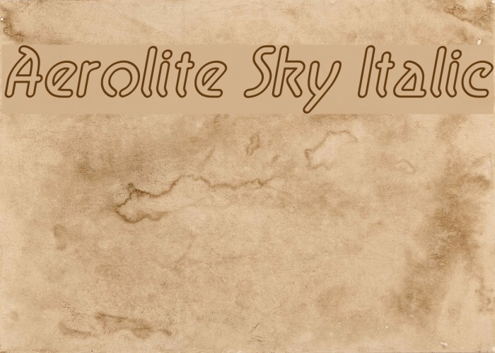 Aerolite Sky Italic Font examples