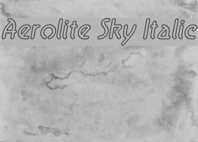 Aerolite Sky Italic Fuentes examples