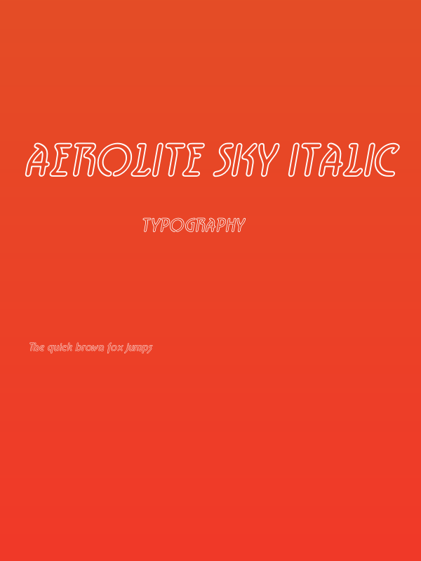 Aerolite Sky Italic Poster
