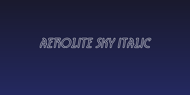 Aerolite Sky Italic Social Header