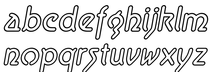 Aerolite Sky Italic Font LOWERCASE