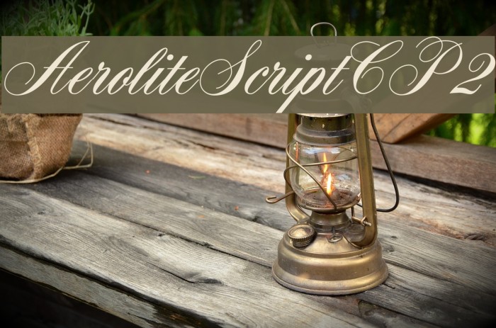 AeroliteScriptCP2 Font examples