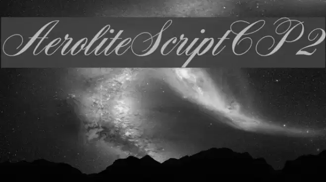 AeroliteScriptCP2 Font examples
