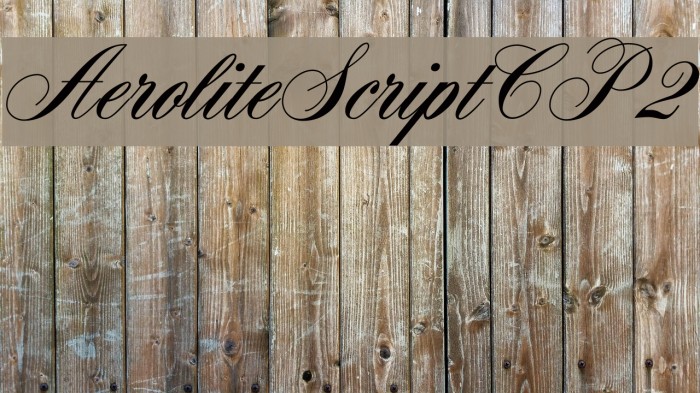 AeroliteScriptCP2 Font examples