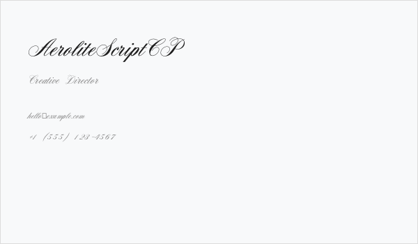 AeroliteScriptCP Business Card