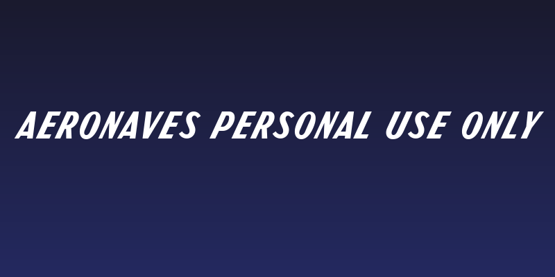 Aeronaves PERSONAL USE ONLY Social Header
