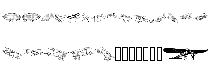 Aeroplanes Font LOWERCASE