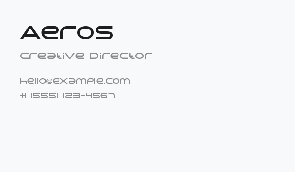 Aeros Business Card