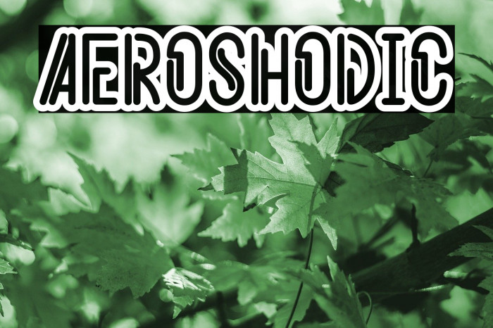 Aeroshodic Font examples