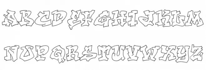 Aerosol Schriftart Groß