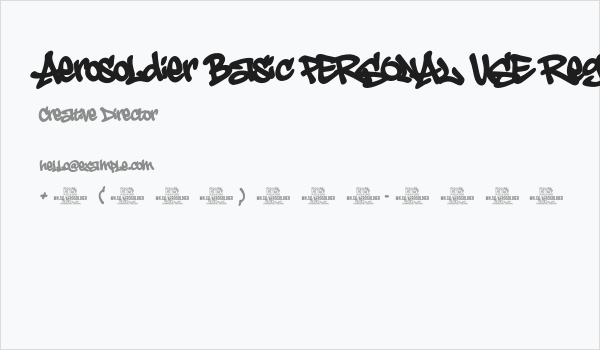 Aerosoldier Basic PERSONAL USE Regular Business Card