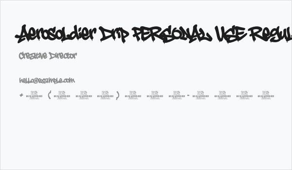 Aerosoldier Drip PERSONAL USE Regular Business Card