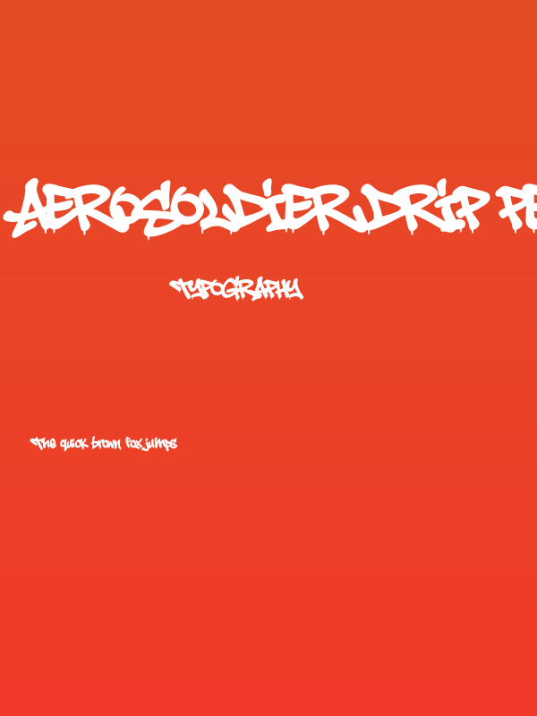 Aerosoldier Drip PERSONAL USE Regular Poster