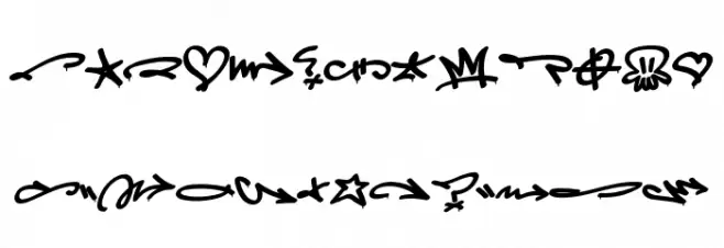 Aerosoldier Drip Symbol PERSO Regular 字体 大写