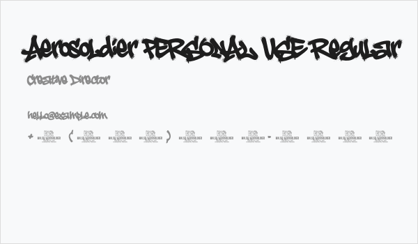 Aerosoldier PERSONAL USE Regular Business Card