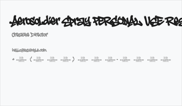 Aerosoldier Spray PERSONAL USE Regular Business Card