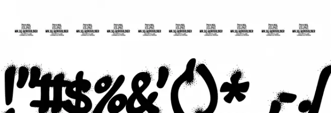 Aerosoldier Spray Symbol PERS Regular Schriftart Anderer Schreiben