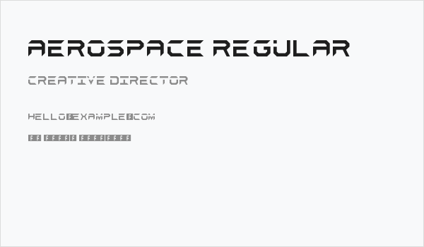 Aerospace Regular Business Card
