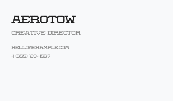 Aerotow Business Card