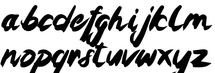 AerstoneRegular Font LOWERCASE
