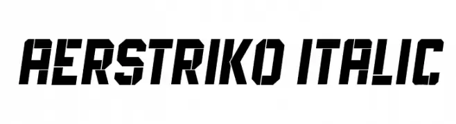 Aerstriko Italic  Free Fonts Download