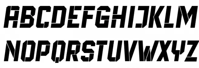 Aerstriko Italic خط أحرف صغيرة