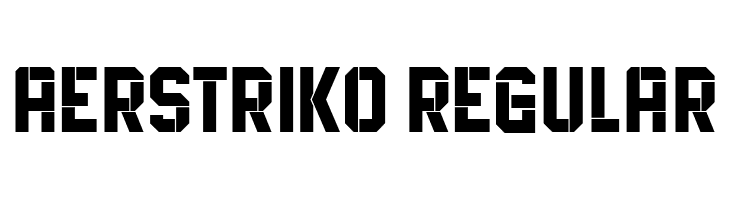 Aerstriko Regular  नि: शुल्क फ़ॉन्ट्स डाउनलोड